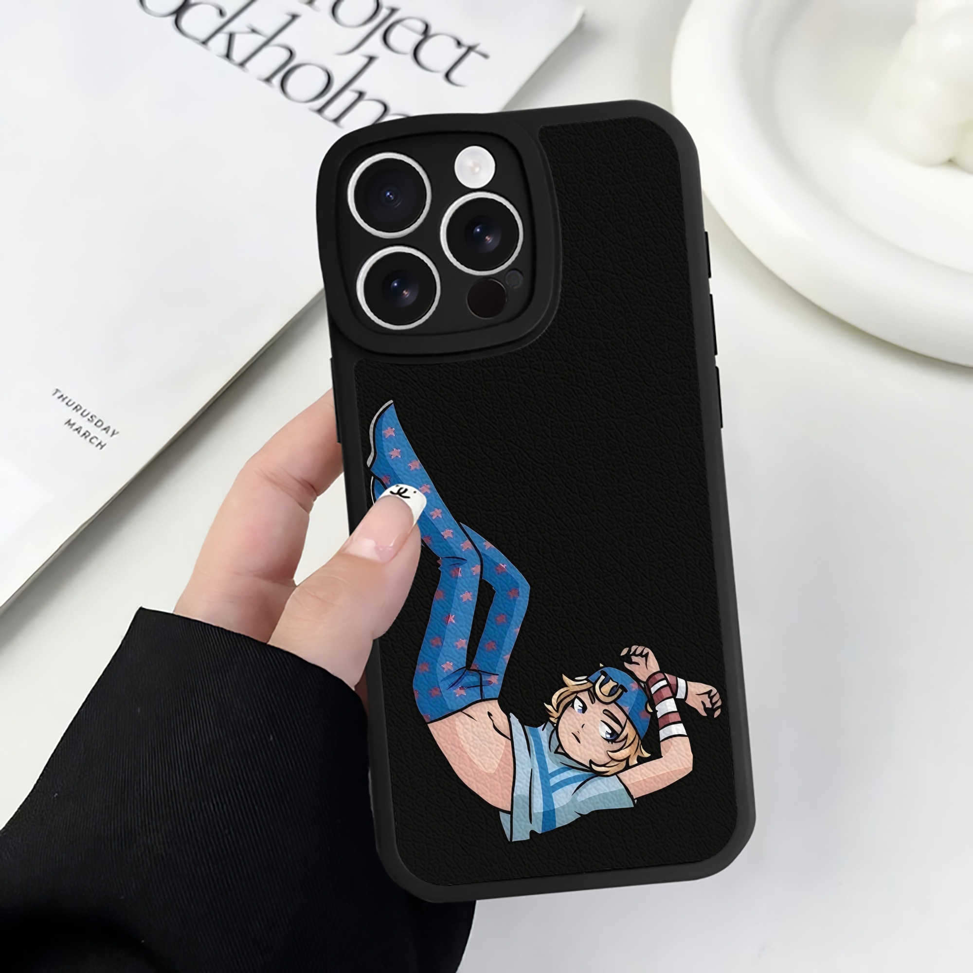 （画像用） ジョジョの奇妙な冒険 グイード?ミスタ JoJo's Bizarre Adventure Guido Mista 【iPhone 16シリーズ対応】シリコンスマホケース（レザー調） 材質：シリコン